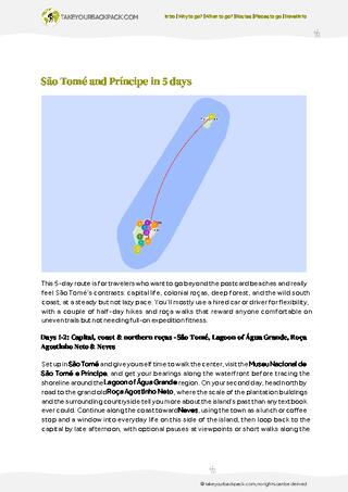 example page 2 from our offline Travel Guide for São Tomé and Príncipe